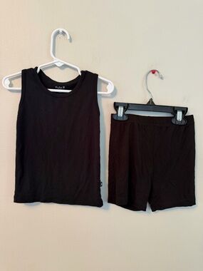 Kyte Baby Black Tank Top and Black Shorts